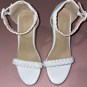 cute white wedges !